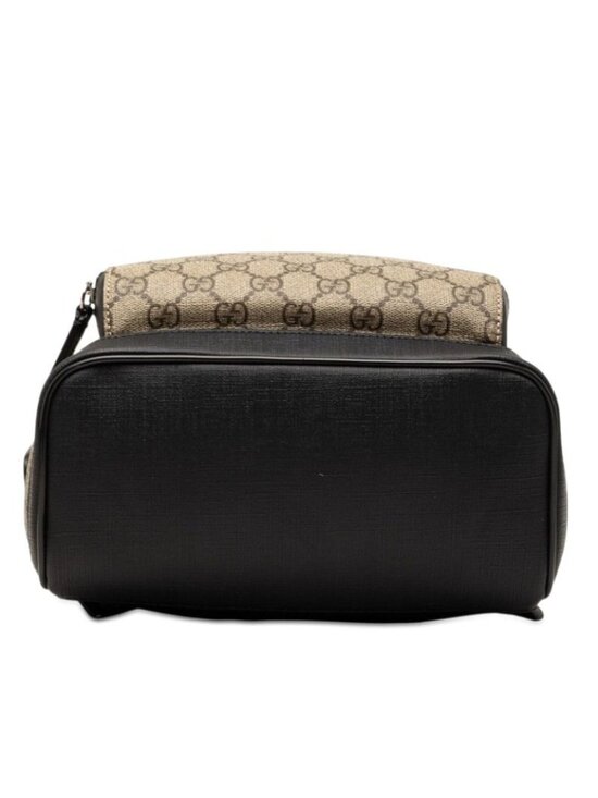 Gucci GG Supreme Backpack Beige Black Leather main image 5
